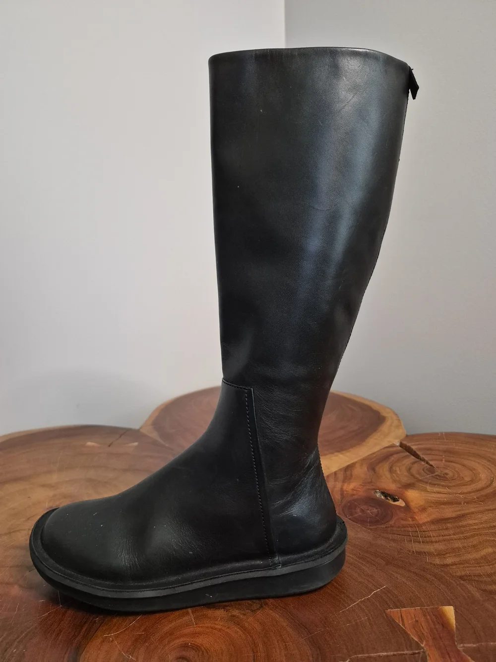 Camper Formiga Leather Riding Boots Black - 35/5 US